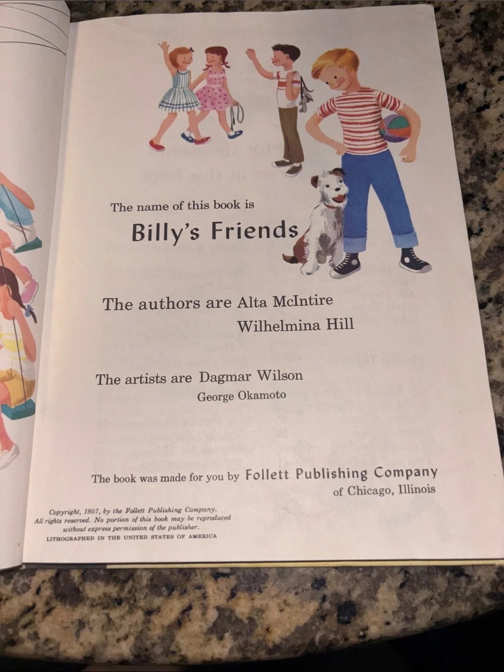 Billy's Friends Kids Story Book - Yellow Cover